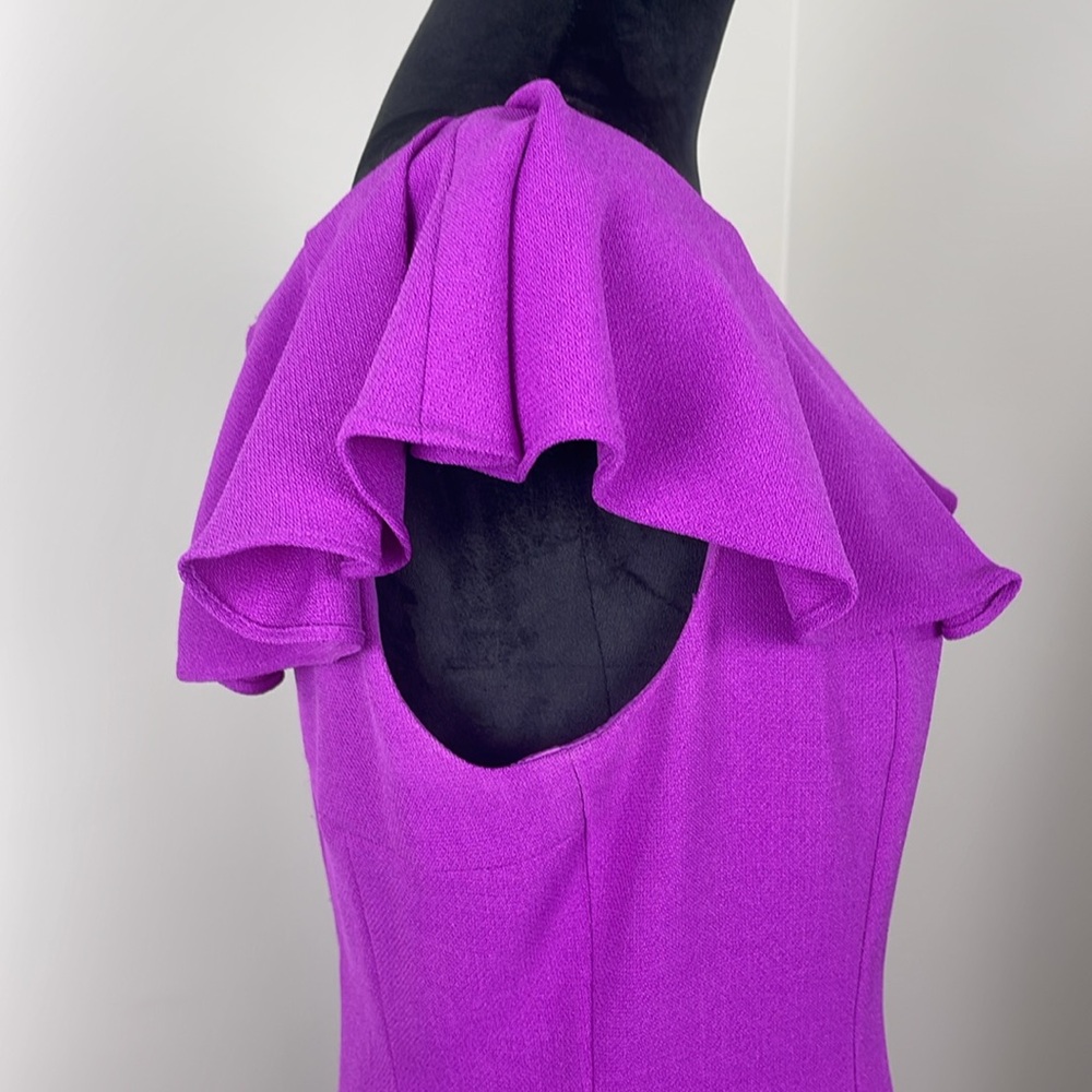 Antonio Melani Elegant Purple Ruffle Dress Ladies Size 8-TUESDAY SALE! - Picture 6 of 13